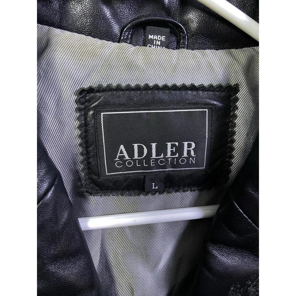Adler Collection Leather Jacket Women’s Sz Large Black Genuine Lambskin Zip READ - Picture 6 of 16